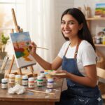 FunnBee Acrylic Colour Set – Pack of 6 (10 ml Glass Bottles) - Image 5