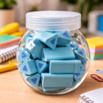 FunnBee Triangle Eraser – 50 Pc Jar - Image 2