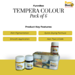 FunnBee Poster Colour Pack of 6 (10 ml Glass Bottles) - Image 2