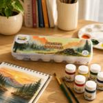 FunnBee Poster Colour Pack of 12 (10 ml Glass Bottles) with Free Brush - Image 3