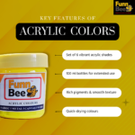 FunnBee Acrylic Colours 100 ml – Set of 6 Shades - Image 4