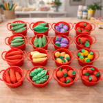 FunnBee Fruit & Veg Eraser – 20 Pc Jar - Image 3