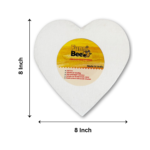 FunnBee Heart Shape Canvas Board Combo (4 × 4 & 8 × 8 Inch) - Image 3