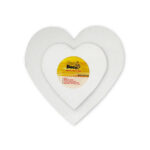 FunnBee Heart Shape Canvas Board Combo (4 × 4 & 8 × 8 Inch)