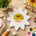 FunnBee Flower Shape Canvas Board 6 × 6 Inch - Image 3