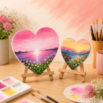 FunnBee Heart Shape Canvas Board Combo (4 × 4 & 8 × 8 Inch) - Image 6