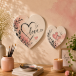 FunnBee Heart Shape Canvas Board Combo (4 × 4 & 8 × 8 Inch) - Image 7