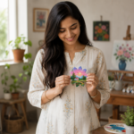 FunnBee Flower Shape Canvas Board 6 × 6 Inch - Image 6