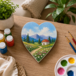 FunnBee Heart Shape Canvas Board for Art & DIY Crafts - Image 4